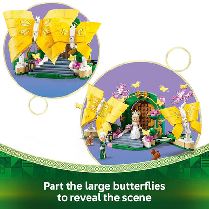 LEGO Wicked Glinda's Wedding Day - Building Toy with 2 Mini Dolls & 2 Posable Butterfly Figures plus Accessories - Gift for 8+ Year Old Girls & Movie Fans - 75688