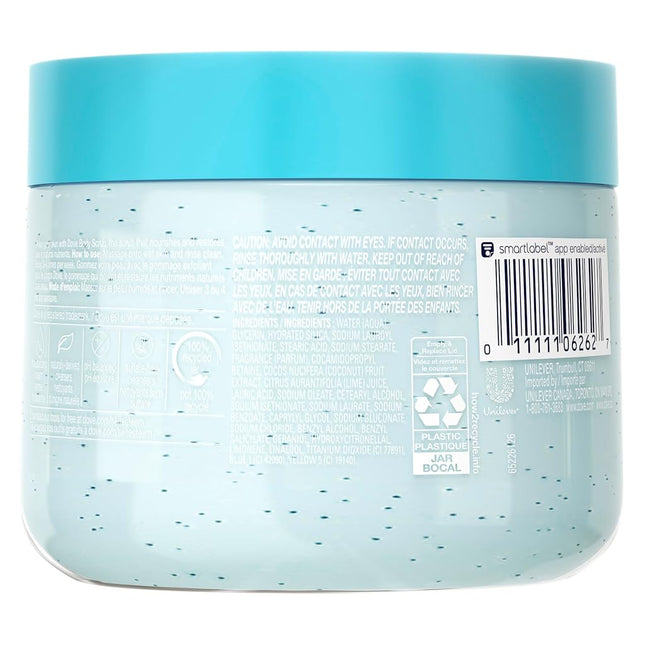 Dove Moisturizing Body Scrub – Coconut & Lime, pH‑Balanced Whipped Texture, Skin‑Renewing Exfoliator, 15 oz