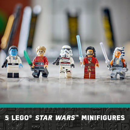 Juguete de construcción LEGO Star Wars El duelo de Ahsoka Tano en Peridea para niños, juguete coleccionable con 5 minifiguras de Star Wars, incluyendo al Gran Almirante Thrawn y Ahsoka, regalo divertido para niños y niñas de 8 años, 75385