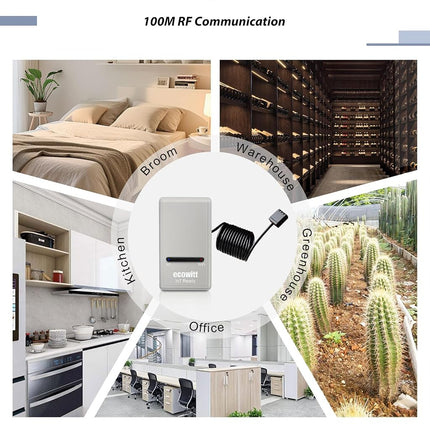 ECOWITT Wi-Fi Gateway Weather Station GW1200, with Built-in Temperature, Humidity, and Barometric Sensors, IoT Ready, Supports Ecowitt Sensors Developed, USB Power, 433 MHz