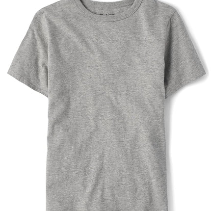 The Children's Place Boys' Basic Short Sleeve Tee, Blue/Grey/Red/White 4-Pack, Small