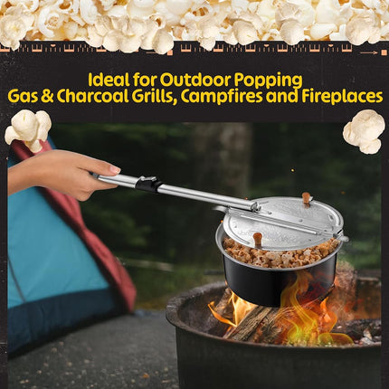 6252 Great Northern Popcorn Pit Popper Campfire Firepit Popcorn Popper - Theater Popcorn Outdoors!