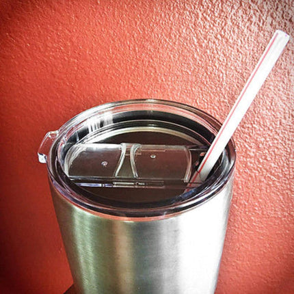 Tumbler Lid Compatible for 20 Oz Yeti and More Cooler Cup, Splash Proof Open - Close Slide Lid, Straw Friendly