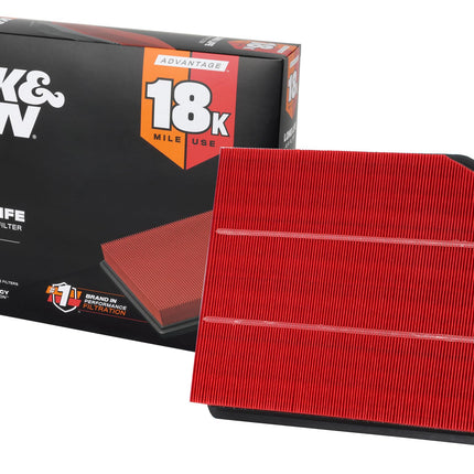 K&N Engine Air Filter: Long Life 18,000 Mile Repla
