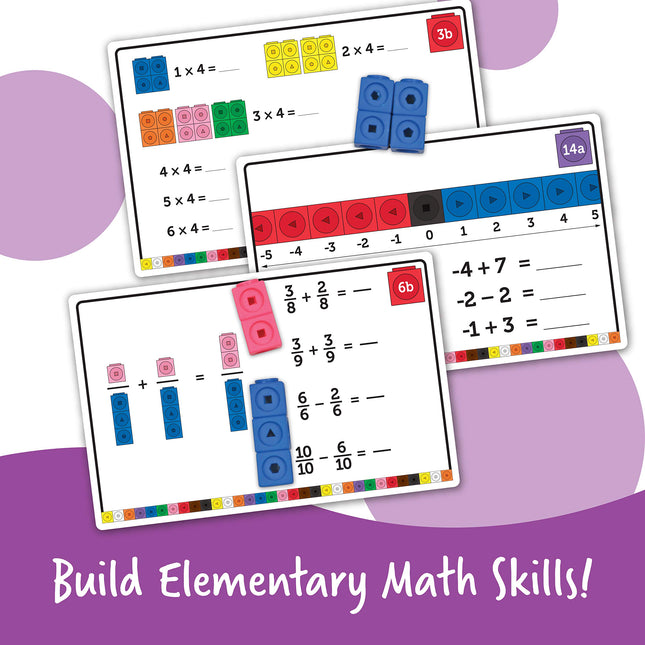 Set de actividades matemáticas con cubos de conexión Mathlink de Learning Resources