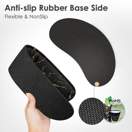 Gimars Upgrade Silky & Superfine Fabric Gel Memory Foam Keyboard Wrist Rest Set, 3 PCS, Ergonomic Keyboard Mouse Wrist Support for Easy Typing Pain Relief, Comfort for Office, Gaming, Computer, Marble