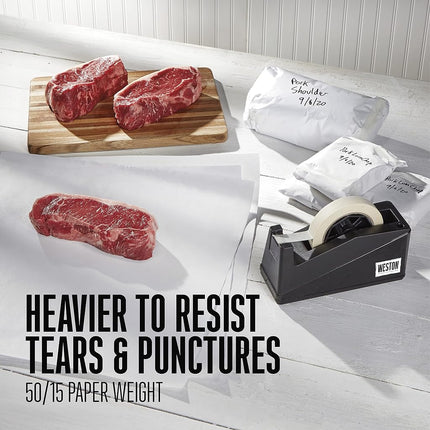 (0.3cm hx 15" wx 1800" d) - Weston Heavy Duty Coated Freezer Paper