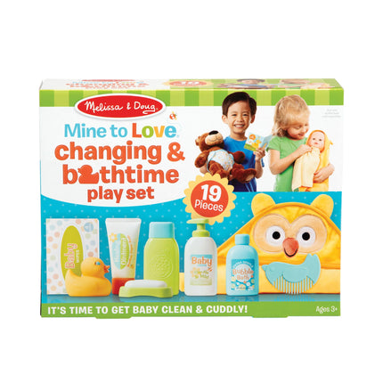 Melissa & Doug Mi Pequeño Amor - Set de Juego de Baño y Cambio de Pañal para Muñecas