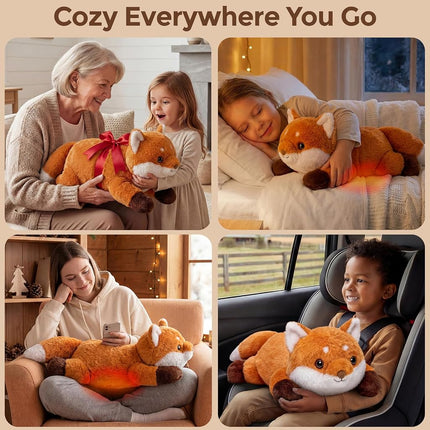 Mewaii Weighted Teddy Fox Plush, Heat & Cool, 2.3kg
