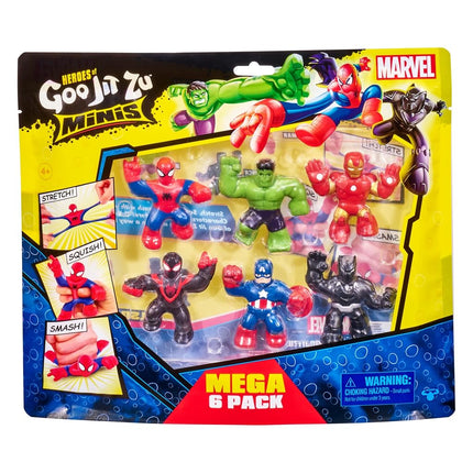 Heroes of Goo Jit Zu Marvel Mega Mini 6 Pack, Squishy Superhero Toys