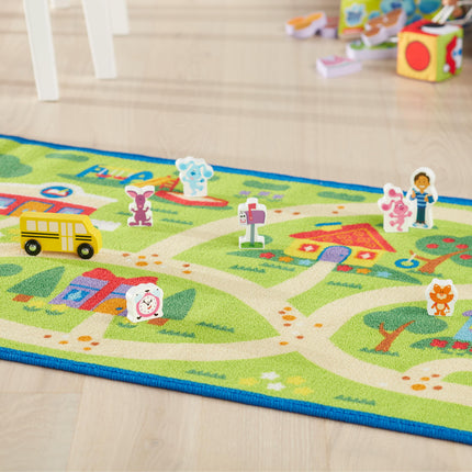 Melissa & Doug: Blue's Clues Town Activity Rug 112cm x 66cm | Playspaces and Decor | 3+ | Gift for Boy or Girl