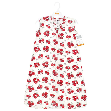 Hudson Baby Bebé Unisex Algodón Sin Mangas Bolsa de Dormir Pijama Manta, Rosa Roja, 18-24 Meses