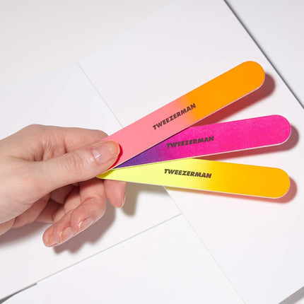 Tweezerman 3 Piece Neon Hot Nail Files, 1.250 Ounce