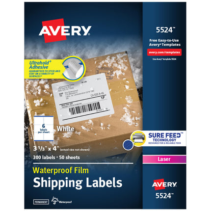 Avery 5524 White Printer Label - Printable Labels 