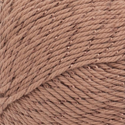 Lion Brand Yarn 24/7 Cotton DK Sparkle, Yarn for Knitting, Crocheting, and Crafts, Truffle, 3 Pack