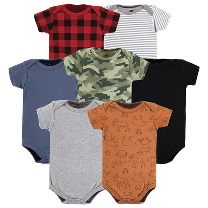 Hudson Baby Baby Bodysuits de algodón, estampados Into the Woods, 18-24 meses