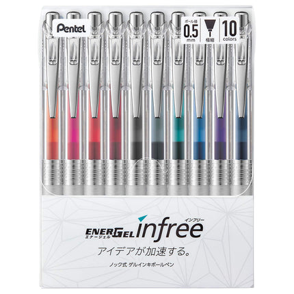 Pentel BLN75TL-10 EnerGel Ink Ballpoint Pen, 0.02 