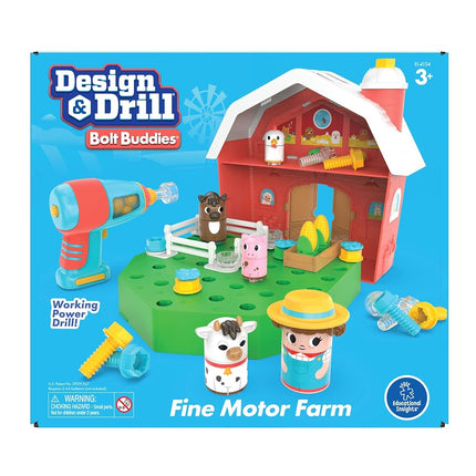 Learning Resources Design & Drill Bolt Buddies Barn, Farm Toy Playset with Farmer, STEM Construction Toys for Preschoolers, Construction Toy Gift for 3+ Boys and Girls, Kids Gift Ages 3 4 5+