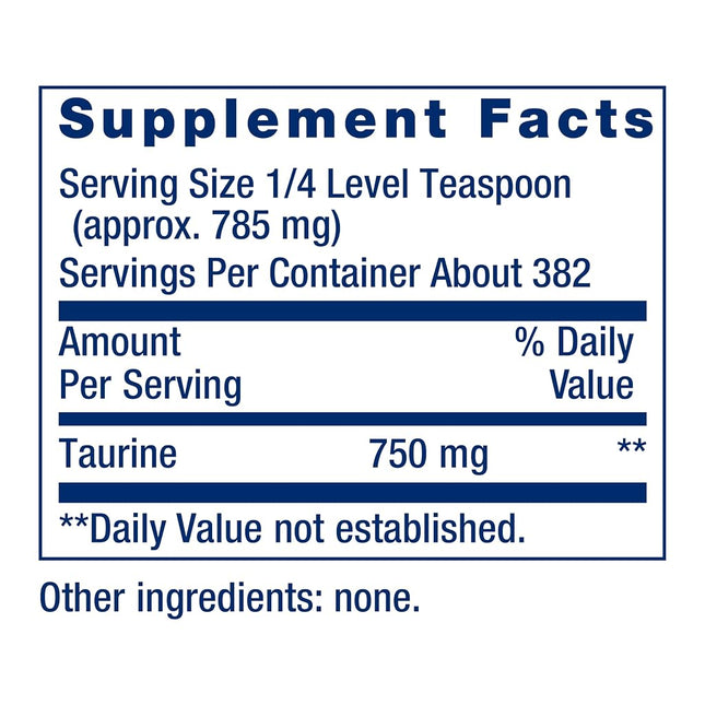 Life Extension Taurine Grams Powder, 300 Gram