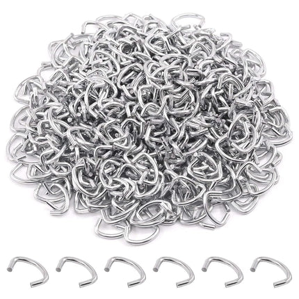Rustark 1000 Pcs 1/2" Galvanized Hog Rings, Profes