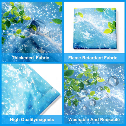 2 Pack Fluorescent Light Covers- 4 x 2 Feet Magnetic Ceiling Light Cover Room Supplies (Leaf)