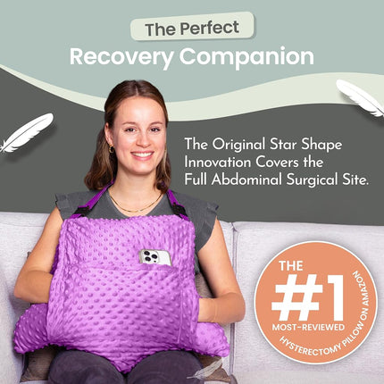 MOYOAMA 3 Pcs Hysterectomy Pillow Set - Incl 2 Gel Packs for Soothing Relief - Hysterectomy Recovery Must Haves After C Section,Post Surgery Pillow,Abdominal Surgery Recovery Pillow,Hysterectomy Gifts