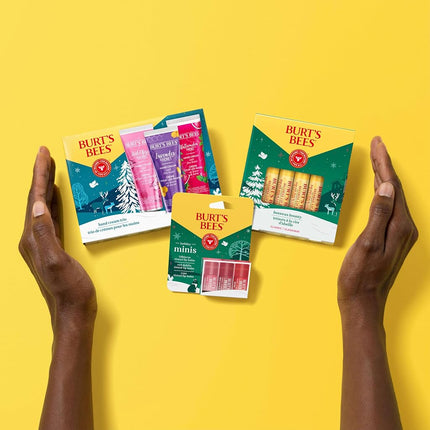 Burt's Bees Hand Cream Gift Set With Shea Butter, Lavender and Honey, Wild Rose and Berry and Watermelon and Mint, 3 Pack