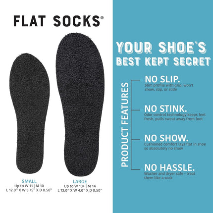 FLAT SOCKS Chaussettes invisibles, Doublure de chaussure sans chaussettes, Antidérapantes, Anti-odeur, Lavables, Semelles pour chaussures portées pieds nus pour hommes et femmes, Caniche, Petit