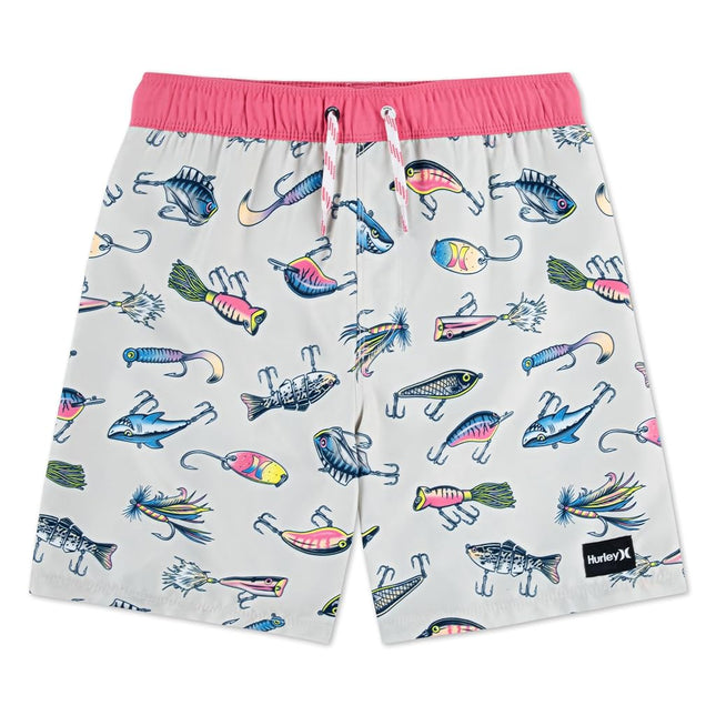 Hurley Boys' Pull on Swim Trunks, Bone/Allure, 7
