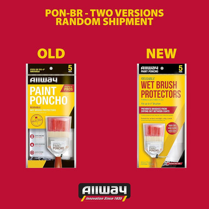 Allway Paint Poncho pon-br Brush Cover Paint Poncho, Size, Green Packaging, 5 Pack