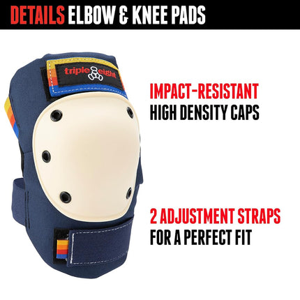 Triple Eight Saver Series 3-Pack Pad Set– Ideal for Skateboarding, In-line Skating, Roller Skating, and Biking