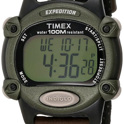 Timex Expedition Digital Chrono Alarm Timer 39mm Watch, Brown/Black/Green, One Size, Expedition Chrono Alarm Timer Full