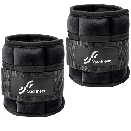 Sportneer Adjustable Ankle Weights 0.45-1.8kg for 2 Packs, Fitness Workout