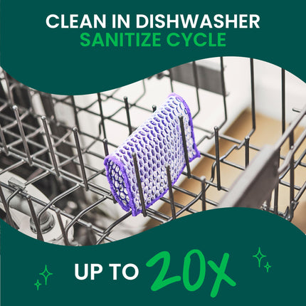 Scotch-Brite Stay Clean Scrubbing Dish Cloths, Reusable and Long-Lasting Mesh Dish Rags That Dry Fast to Resist Odors, Scratch-Free Scrubber Wipes That are Safe on All Surfaces, 2 Dish Towels
