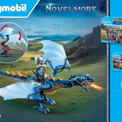 Playmobil 71644 Knights of Novelmore: Dragon Combat, medieval castle and knights’ toy, fun imaginative role-play, playset suitable for children ages 5+