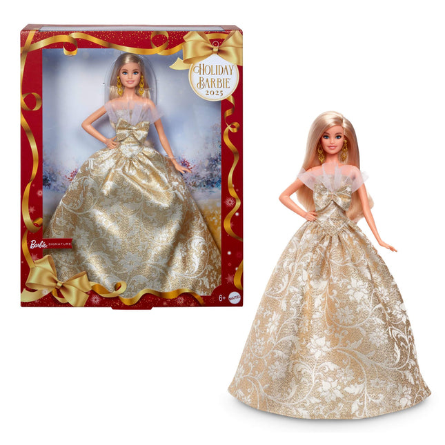 Barbie Signature Doll, 2025 Holiday Barbie Blonde 