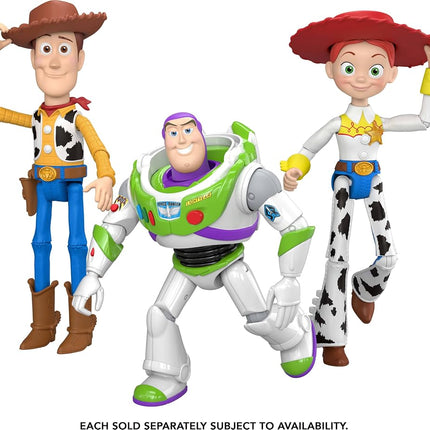 Mattel Disney Pixar Toy Story Woody Action Figure, 23 cm Playscale, Cowboy Sheriff, 14 Articulated Joints, Movie Design, Removable Hat, JKV14