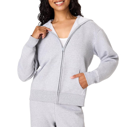 Hanes womensO4637Women's Fleece Full Zip Hood Long