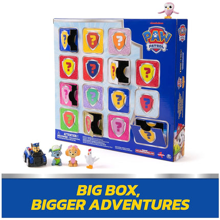 Paw Patrol Rewards Box, 8 Mini Figures, 2 Animal Figures, 4 Sticker Sheets and 1 Pup Squad Racer, Kids Toys for Boys and Girls Ages 3 and Up