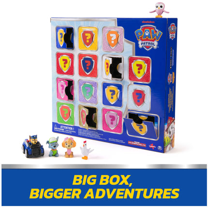 Paw Patrol Rewards Box, 8 Mini Figures, 2 Animal Figures, 4 Sticker Sheets and 1 Pup Squad Racer, Kids Toys for Boys and Girls Ages 3 and Up