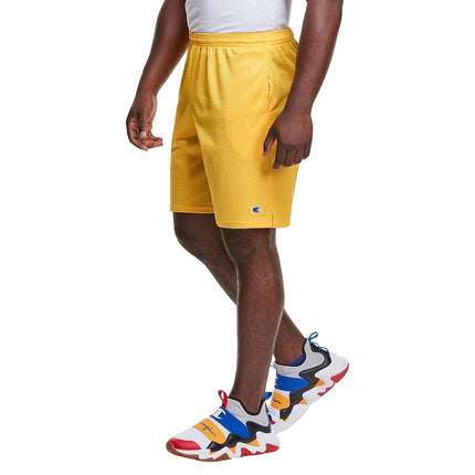 Champion Men's Long Mesh Short with Pockets, Team Gold, Large