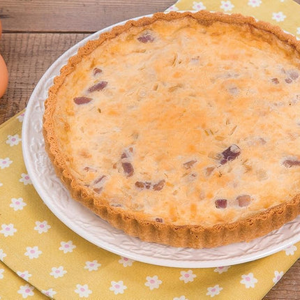 MasterClass Non-Stick Loose Tart and Quiche Tin with PTFE, PFOA and BPA Free Non Stick, Robust 1mm Thick Carbon Steel Fluted Carbon Steel, Round 25cm (10"), Grey