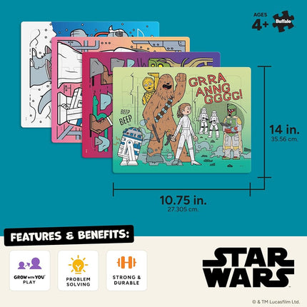 Buffalo Games - Star Wars™ - 4 Pack, 12-48 Piece Puzzles for Kids Ages 4+