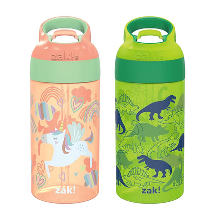 Zak Designs Kids Water Bottle with Spout Cover and