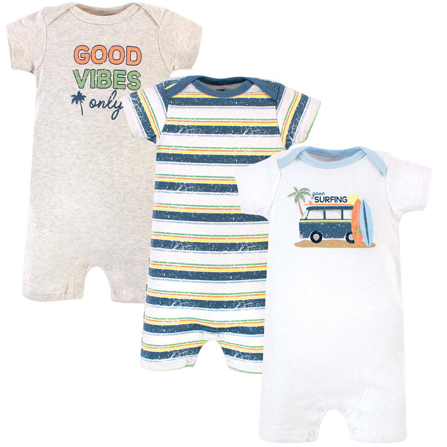 Hudson baby Unisex Baby Cotton Rompers, Gone Surfi