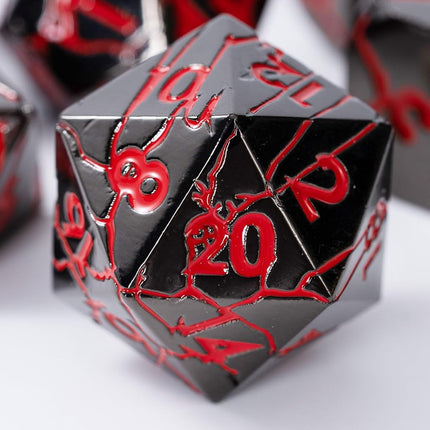 Metal Dice for DND - Ancient Cracked Lightning – D