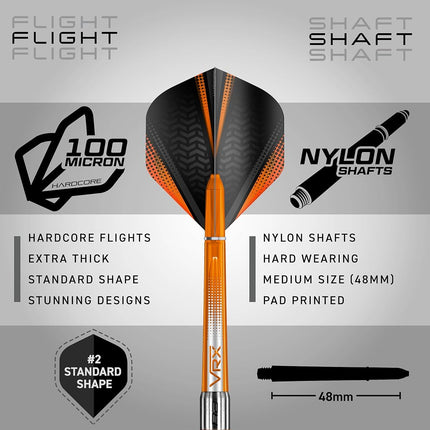 RED DRAGON Darts| Amberjack 5 | 24g Steel Tip | 90% Tungsten Darts Set