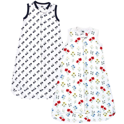 Hudson Baby Saco de dormir de algodón entrelazado sin mangas unisex para bebé, Wildflower, 12-18 meses