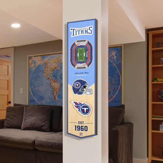 YouTheFan NFL Tennessee Titans 3D Stadium 8x32 Banner - Nissan Stadium