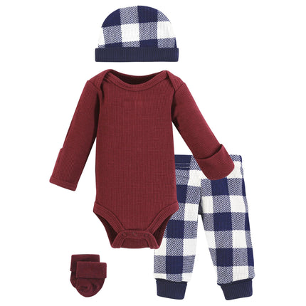 Hudson Baby Unisex Thermal Preemie Layette Set 4pc